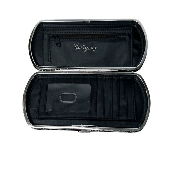 Thirty one black and white playful parade print hard shell  wallet - Picture 4 of 11